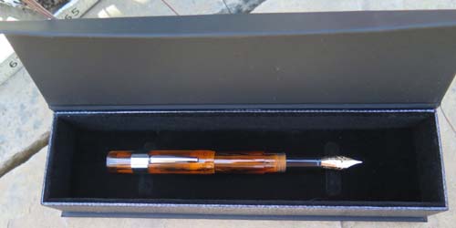 BEXLEY POCKET PRO COLLECTION FOUNTAIN PEN, OLD AMBER PATTERN